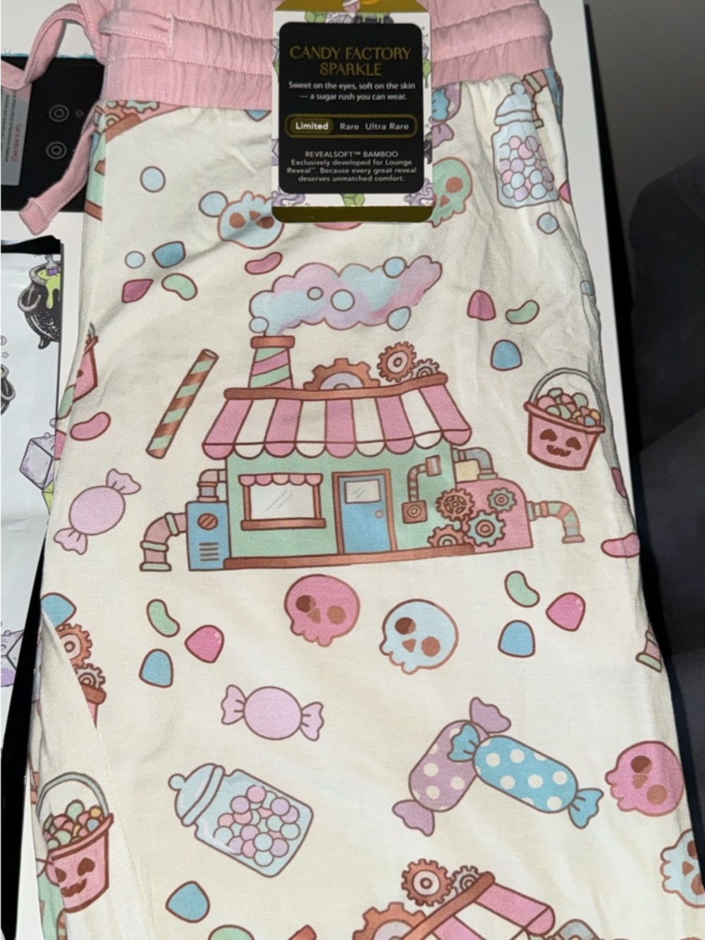 ' Pink Cream Candy-Print Pajama Pants